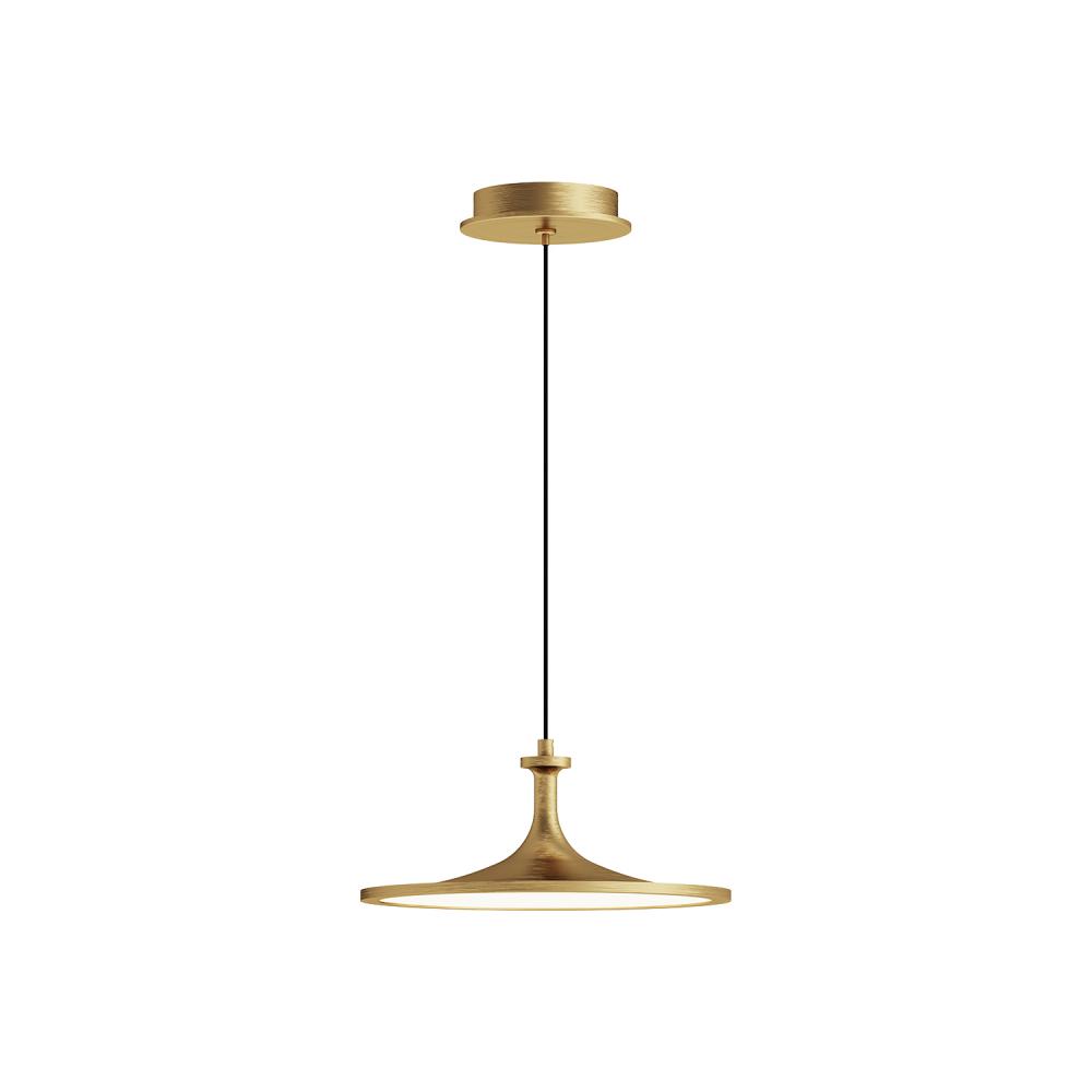 Issa 12-in Brushed Gold LED Pendant