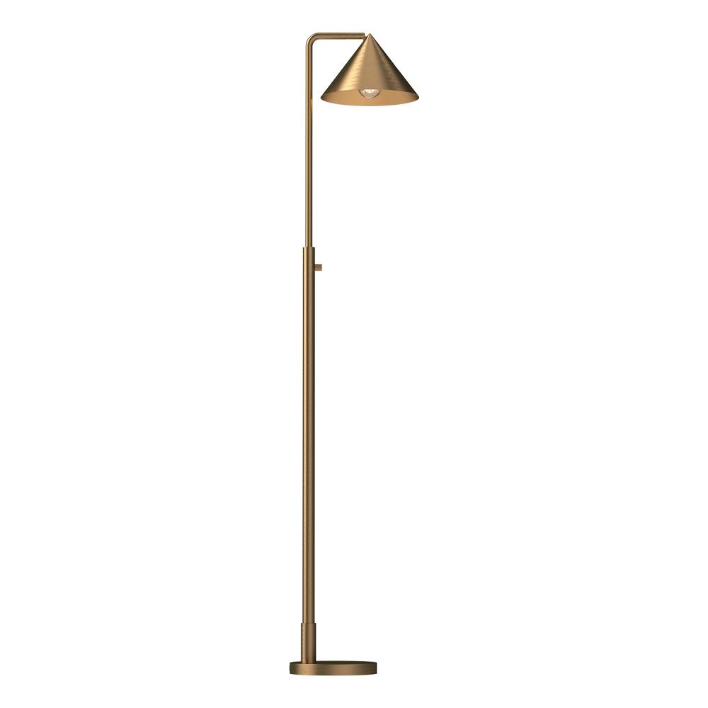 Remy 58-in Brushed Gold 1 Light Floor Lamp