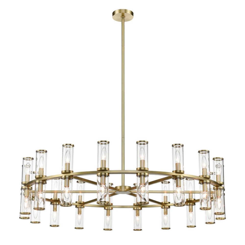 Revolve Clear Glass/Natural Brass 36 Lights Chandeliers