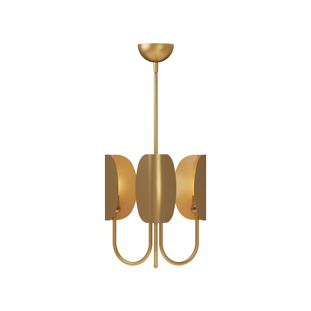 Seno 15-in Aged Gold 3 Lights Chandeliers