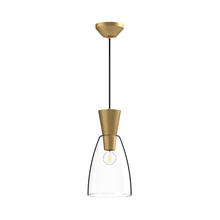 Alora Lighting PD534007BGCL - Arlo 7-in Brushed Gold/Clear Glass 1 Light Pendant