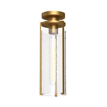 Alora Lighting FM536005AGWC - Belmont 5-in Aged Gold/Clear Water Glass 1 Light Flush Mount