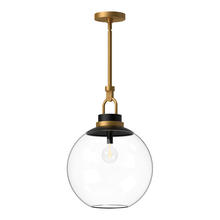 Alora Lighting PD520516AGCL - Copperfield 16-in Aged Gold/Clear Glass 1 Light Pendant