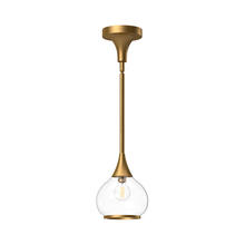 Alora Lighting PD524006AGCL - Hazel 6-in Aged Gold/Clear Glass 1 Light Pendant