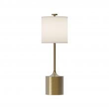 Alora Lighting TL418726BGIL - Issa 26-in Brushed Gold/Ivory Linen 1 Light Table Lamp