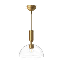 Alora Lighting PD563012BGCL - Jude 12-in Brushed Gold/Clear Glass 1 Light Pendant