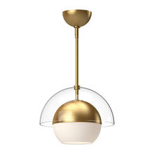 Alora Lighting PD568212BGOP - Lucy 12-in Brushed Gold/Opal Matte Glass 1 Light Pendant