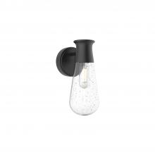Alora Lighting EW464001BKCB - Marcel 5-in Clear Bubble Glass/Textured Black 1 Light Exterior Wall Sconce