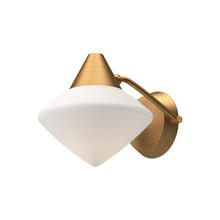 Alora Lighting WV537508AGOP - Nora 8-in Aged Gold/Opal Matte Glass 1 Light Wall/Vanity