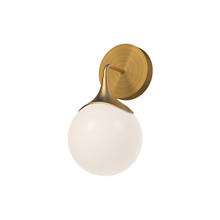 Alora Lighting WV505106AGOP - Nouveau 12-in Aged Gold/Opal Matte Glass 1 Light Wall/Vanity