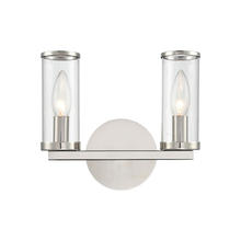 Alora Lighting WV309022PNCG - Revolve Clear Glass/Polished Nickel 2 Lights Wall/Vanity