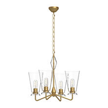 Alora Lighting CH570423BGCL - Salem 23-in Brushed Gold/Clear Glass 4 Lights Chandeliers