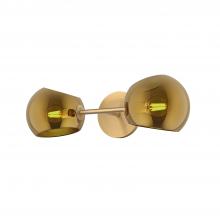 Alora Lighting WV548217BGCP - Willow 17-in Brushed Gold/Copper Glass 2 Lights Wall/Vanity