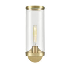 Alora Lighting WV311601NBCG - Revolve Ii Clear Glass/Natural Brass 1 Light Wall/Vanity