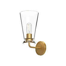 Alora Lighting WV570006BGCL - Salem 6-in Brushed Gold/Clear Glass 1 Light Wall/Vanity