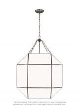 Visual Comfort & Co. Studio Collection 5279454-965 - Morrison modern 4-light indoor dimmable large ceiling pendant hanging chandelier light in antique br