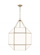 Visual Comfort & Co. Studio Collection 5279454EN-848 - Morrison modern 4-light LED indoor dimmable ceiling pendant hanging chandelier light in satin brass