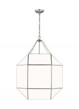 Visual Comfort & Co. Studio Collection 5279454EN-962 - Morrison modern 4-light LED indoor dimmable ceiling pendant hanging chandelier light in brushed nick