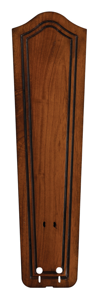 22" Carved Bulge Frame Wood Blade Set - 5, Rich Cognac