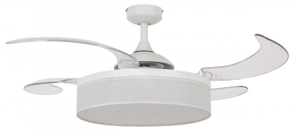 Fanaway Fraser 48-inch White and Transparent AC Ceiling Fan with Light
