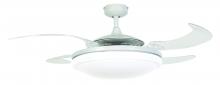 Beacon Lighting America 21093001 - Fanaway Evo2 White Retractable 4-blade Lighting with Remote Ceiling Fan