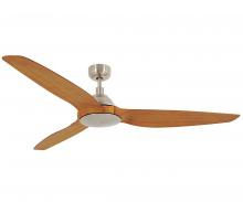 Beacon Lighting America 21101001 - Lucci Air Type A Brushed Chrome and Teak 60-inch DC Ceiling Fan