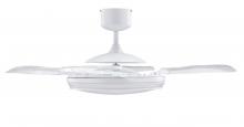 Beacon Lighting America 21103501 - Fanaway Evo1 White Retractable 4-blade LED Lighting with Remote Ceiling Fan