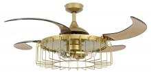 Beacon Lighting America 51104101 - Fanaway Sheridan 48-inch Satin Brass AC Ceiling Fan with Light